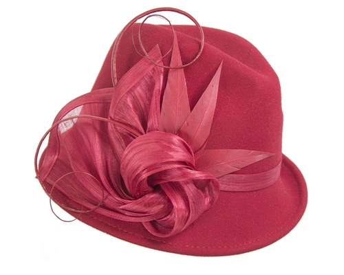 Red fashion trilby hat