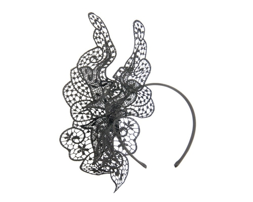 Black lace butterfly fascinator