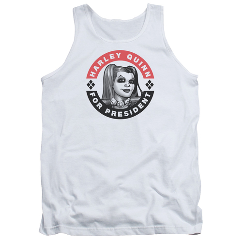 Trevco BM2670-TK-5 Batman Harley President Circle-Adult Tank, Whit