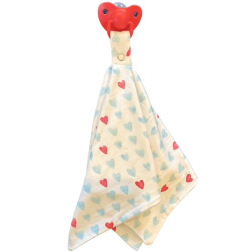 Follow Your Heart - Doodalou Bamboo Baby Pacifier Blanket