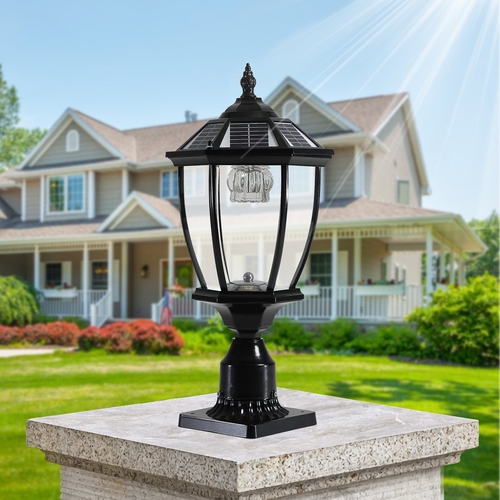 Solar Column Headlights With Dimmable LED 1 pack