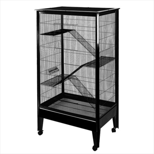 A&E Cage SA3221H PL-BK Large - 4 Level Small Animal Cage On Casters- P