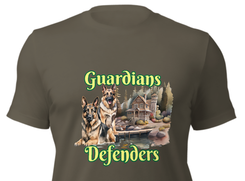 Unisex "Guardians and Defenders" German Shepherd Pet Dog T-Shirt