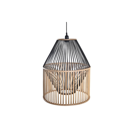 Ceiling Light DKD Home Decor Brown Black Wood Bamboo 50 W 43 x 43 x 53