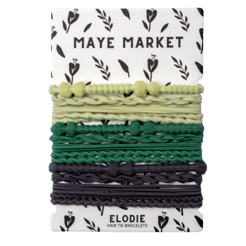 Hair Tie Bracelet Set of 15: Handmade Braided Rope Hair Elastics