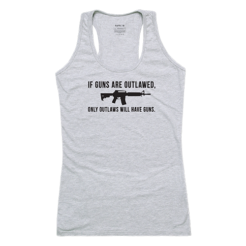 Rapid Dominance GS1-791-HGY-01 Outlawed Womens Graphic Tank Top, H