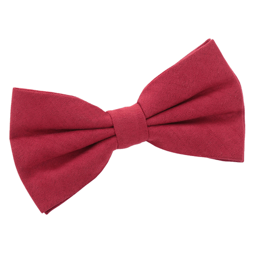 Suede Pre-Tied Bow Tie - Maroon