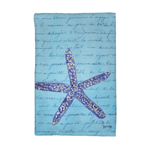 Betsy Drake KT991 Blue Starfish Kitchen Towel