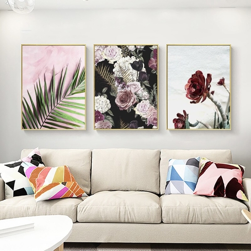 Retro Flower Wall Art Canvas Painting