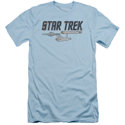 Trevco CBS1194B-SF-2 Star Trek & Entreprise Logo Short Sleeve Adult Co
