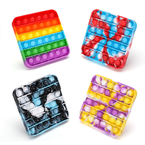 4pcs Pop It Push Decompression Bubble Toy