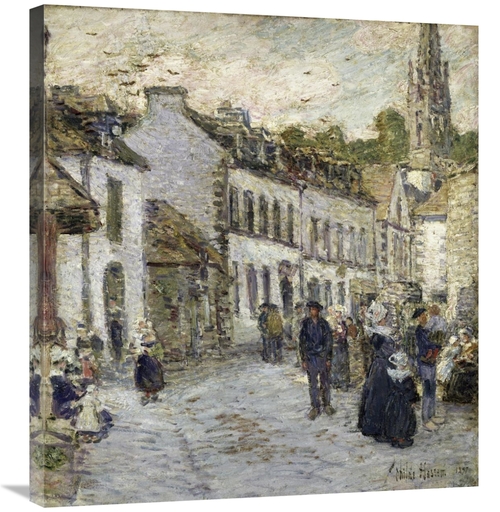 Global Gallery GCS-277858-30-142 30 in. Street in Pont Aven in Evening