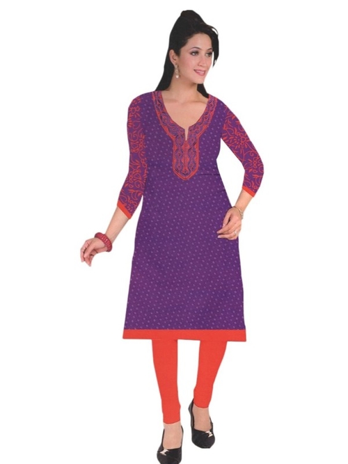 Violet Designer Round Embroidered Neck Women’s 