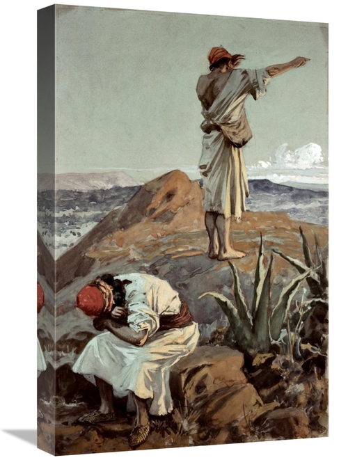 Global Gallery GCS-280298-22-142 22 in. Elijah From Mt Carmel Sees a C