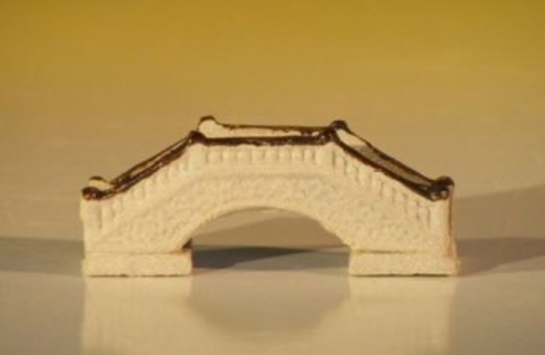 Miniature Ceramic Bridge Figurine - 1.75" x 0.5" x .75"