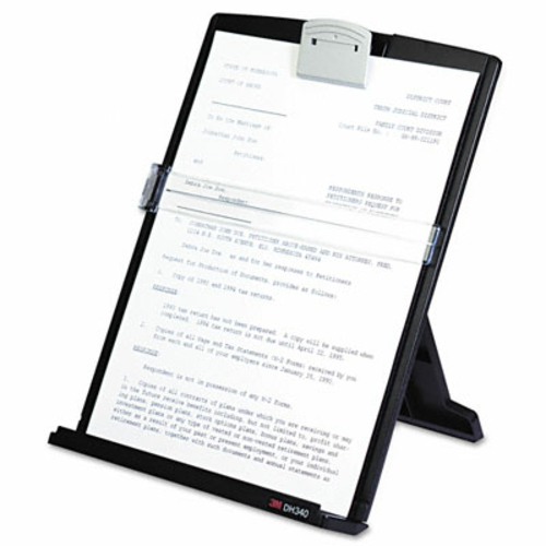 3M DH340MB Fold-Flat Freestanding Desktop Copyholder  Plastic  150 She