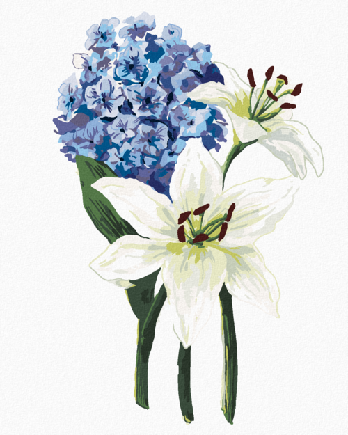 Paint by Numbers - LILIES AND HYDRANGEAS (ALEXANDRIA GILBERT)