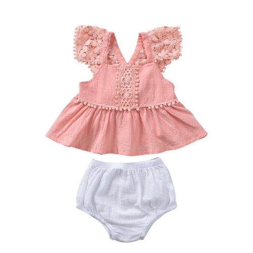 Baby Clothes Set Newborn Baby Girl Lace Floral