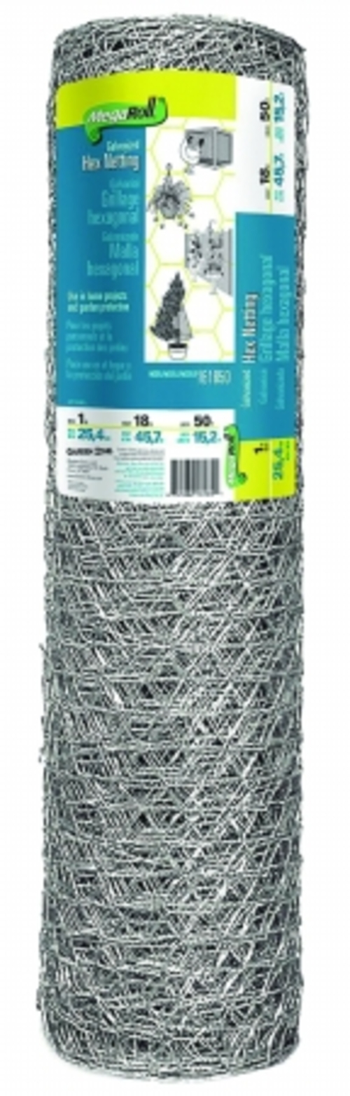 Garden Zone Galvanized Hex Netting 1X18X50 1 Inch Mesh 161850