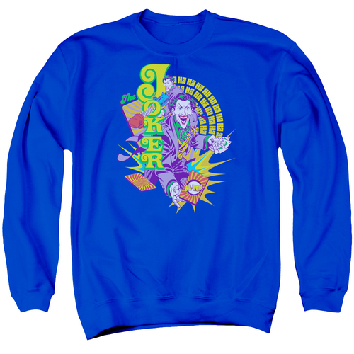 DC & Raw Deal-Adult Crewneck Sweatshirt, Royal Blue - Large