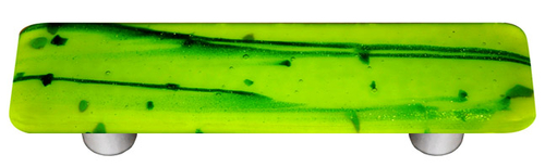 Hot Knobs HK3112-PA Mardi Gras Green with Spring Green Rectangle Glass