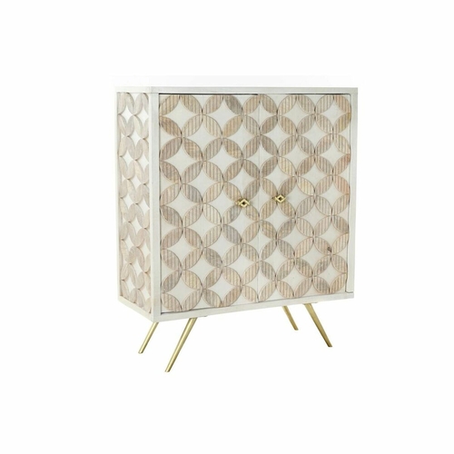 Sideboard DKD Home Decor White Golden Brass Mango wood (93 x 41 x