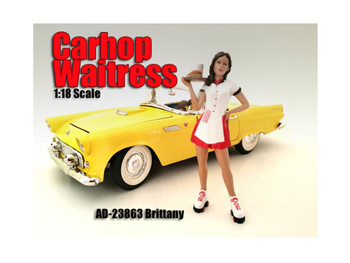 Carhop Waitress Brittany Figure for 1/18 Scale Models by American