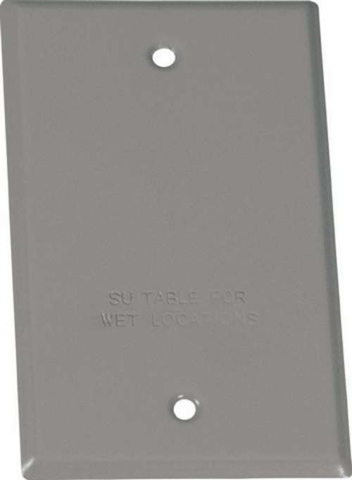 Sigma 14240 2.18 x 4.56 in. Gray Weatherproof Rectangular Blank Cover