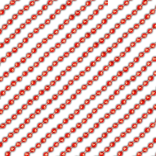 Blinkee 597270 Round Disco Bead Necklace, Red - Pack of 12