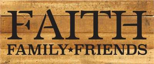 Artistic Reflections RE1084n 14 x 7 in. Faith Family Friends Pallet Wo