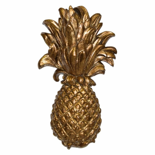 Craft-Tex 6815ET Pineapple Wall Plaque, Etienne Gold