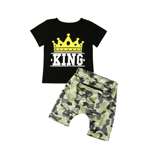 2019 New Baby Boys Clothes Set Toddler Kids Letter