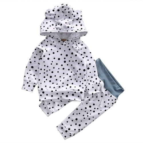 Newborn Baby Boy Girl Hooded T shirt Pants