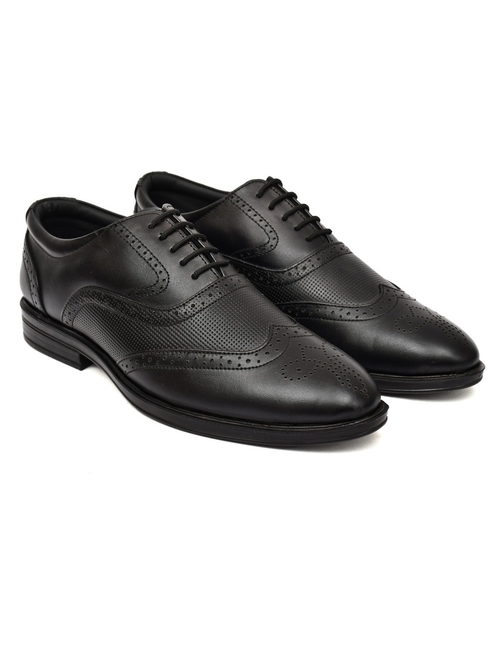 Main Men's Black Oxford Brogue Dress Shoes  (Size 6UK) image