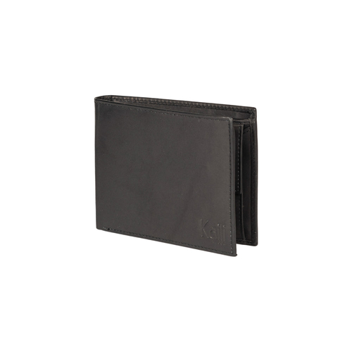 K11504AB | Portafogli Uomo in Vera Pelle pieno fiore. Colore Nero.