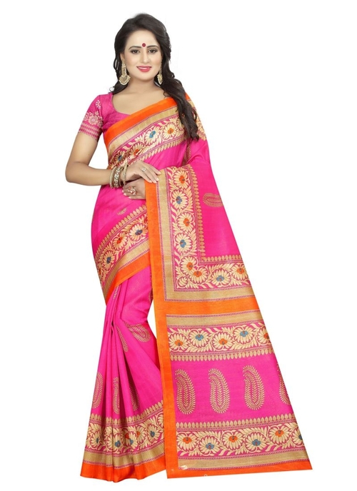 Generic Women's Silk Saree(Multi, 5.5-6mtrs)