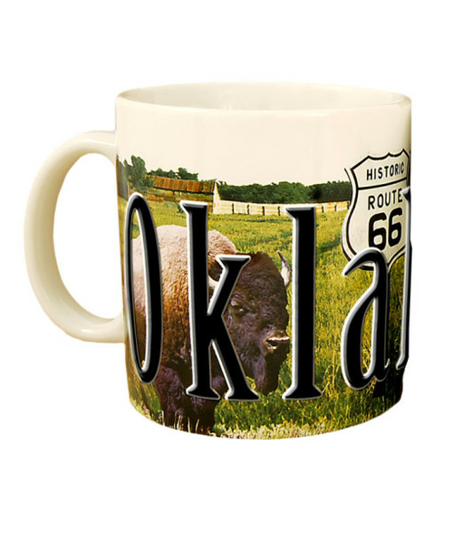 Americaware SMOKL02 Oklahoma 18 oz Full Color Relief Mug