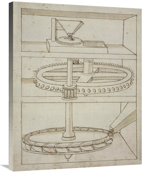 Global Gallery GCS-455003-2835-142 28 x 35 in. Folio 39 - Mill with Ho