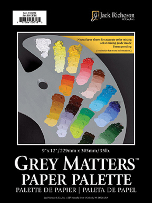 Jack Richeson 100280 9 X 12 In. Grey Matters Paper Palette