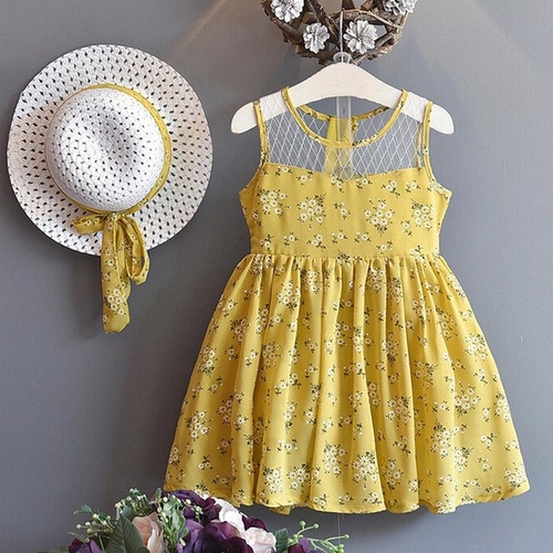 2018 Summer Fashion baby Girls Chiffon Floral