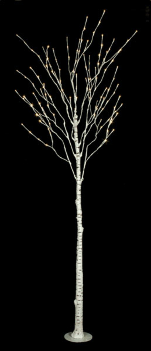 Autograph Foliages L-150010 8 ft. LED Birch Tree, White