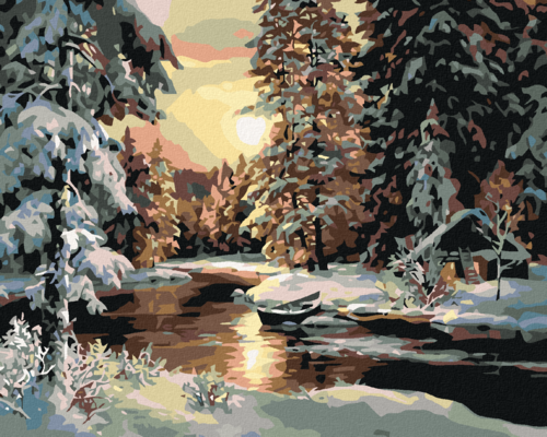 Paint by Numbers - ORANGE NORTHERN LIGHTS