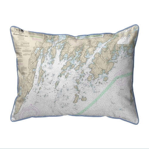 Betsy Drake SN13301MB Muscongus Bay, ME Nautical Map Small Corded 