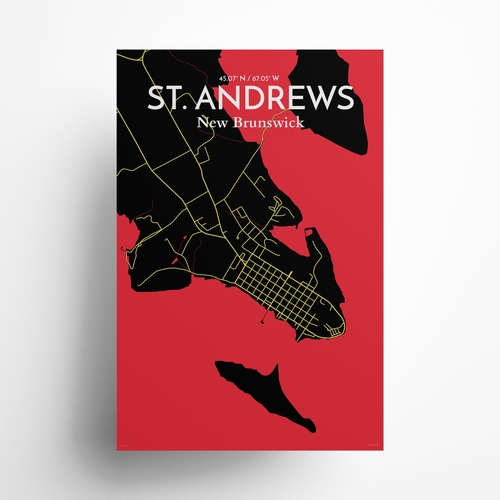 St. Andrews City Map Poster