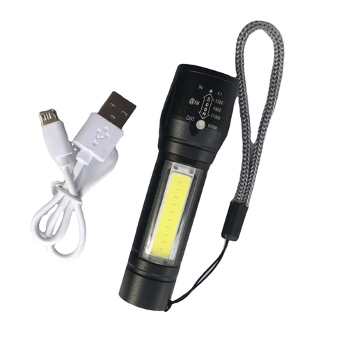 USB Rechargeable Waterproof Battery LED Torch