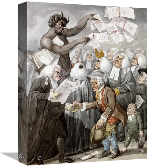 Global Gallery GCS-267940-16-142 16 in. The Devil Among Lawyers Art Pr