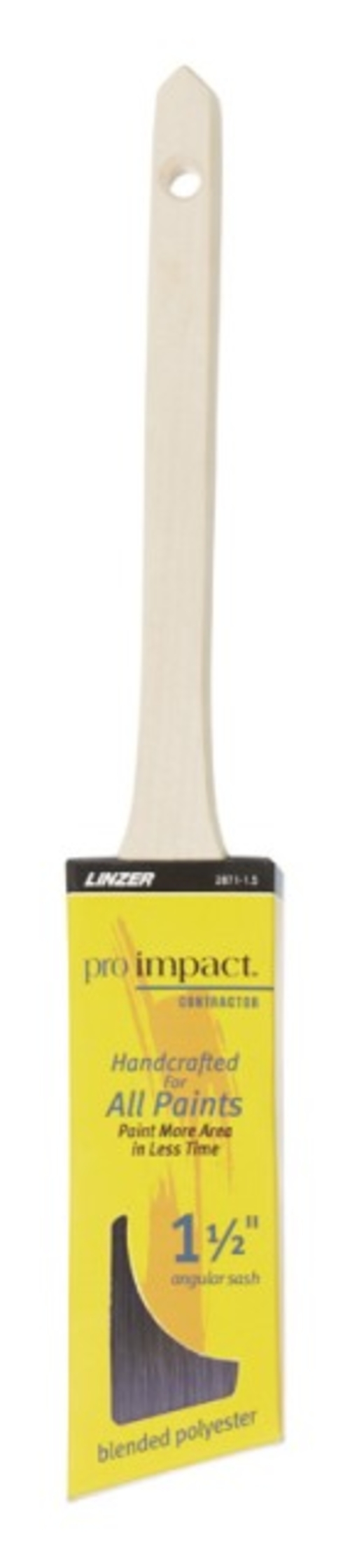 Linzer 2871PIC0150 Pro Impact Contractor Angled Paint Brush  1.5 in.
