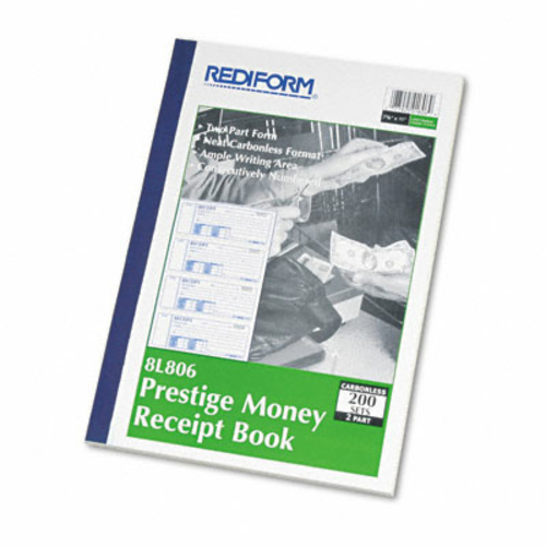 Rediform 8L806 Receipt  2-3/4 x 7  Carbonless Duplicate  200 Sets/Book