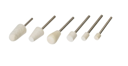 Dico Products 50-6-1-8M Rotary Tool Felt Bobs Medium Density Kit  6 Pi