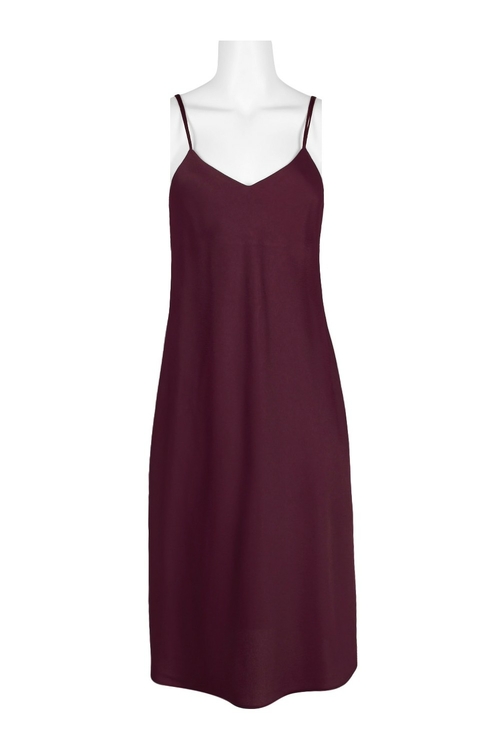 Sam Edelman Spaghetti Strap Solid Crepe Satin Dress